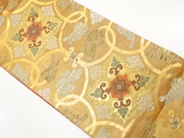 ぶとう華紋織り出し　袋帯